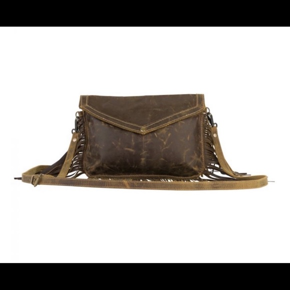 Fringed Leather Bag - Picture 4 of 4